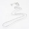 Iron Cable Chains Necklace Making MAK-R016-50cm-P-2