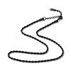 304 Stainless Steel Rope Chain Necklace for Men Women NJEW-K245-023B-1