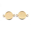 201 Stainless Steel Cabochon Connector Settings X-STAS-F191-15G-E-1