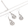 Bohemian Style Alloy Pendant Necklaces & Dangle Earrings Sets WG43411-09-2