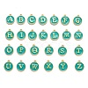 Initial Letter A~Z Alphabet Enamel Charms ENAM-X0018-15-1