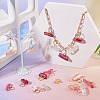 45Pcs 9 Styles Electroplated Natural Quartz Crystal Pendants PALLOY-TAC0226-7