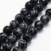 Natural Snowflake Obsidian Beads Strands X-G-I199-36-10mm-1