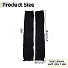2 Pairs 2 Colors Polyester Long Fingerless Gloves AJEW-HS0001-22-2