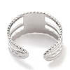 Non-Tarnish 304 Stainless Steel Open Cuff Rings RJEW-K273-10P-3