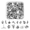 60Pcs 14 Style Tibetan Style Alloy Pendants TIBEP-FS0001-05AS-1