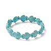 Dyed Synthetic Sea Turtle Beaded Stretch Bracelets for Women BJEW-JB09934-01-1