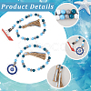 2Pcs 2 Styles Wood Beaded Hanging Ornaments HJEW-GF0001-56A-5