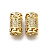 Brass Micro Pave Clear Cubic Zirconia European Beads LS-ZIRC-I070-071G-1
