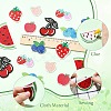 16Pcs 8 Styles Fruits Theme Computerized Embroidery Cloth Iron on Sew on Patches DIY-YW0018-24-3