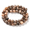 Natural Black Sunstone Beads Strands G-U009-A01-03-3