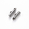 Tarnish Resistant 304 Stainless Steel Slide On End Clasp Tubes STAS-S115-01D-P-2