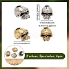 4Pcs 2 Colors Brass Beads KK-NB0003-97-2