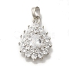Rack Plating Brass Micro Pave Cubic Zirconia Pendant KK-H485-39P-2