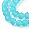 Baking Paint Transparent Glass Bead Strands X-GLAA-S031-6mm-18-3