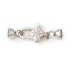 Brass Micro Pave Clear Cubic Zirconia Lobster Claw Clasps KK-U059-53P-1