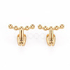Brass Rhinestone Settings Clip-on Earring Findings KK-S356-432-NF-1