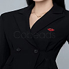 1Pc Lip Alloy Resin Brooches JEWB-LP0004-25-3