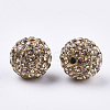 Handmade Polymer Clay Rhinestone Beads RB-S250-12mm-A25-2