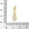 Brass Micro Pave Clear Cubic Zirconia Pendants KK-P339-21G-01-3