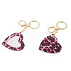 2Pcs PU Mirror Keychains KEYC-TADJ0001-05C-2