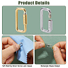 2Pcs 2 Colors 925 Sterling Silver Locking Carabiner STER-HS0001-26-4