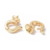 Brass Twister Clasps KK-P223-41G-3