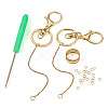 DIY Alloy & Iron Lipstick Keychains Making Kits DIY-TA0014-04-2