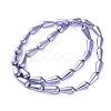 Electroplated Synthetic Non-Magnetic Hematite Beads Strands G-C248-H01-8x12mm-3