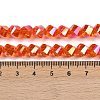 Electroplate Transparent Glass Beads Strands EGLA-B011-02A-AB05-4