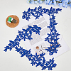 Flower Polyester Embroidery Lace Ornament Accessories PATC-WH0005-53B-4