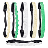 6Pcs 6 Colors Glitter Cloth Hair Bands AJEW-GA0005-37-1