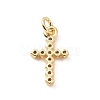 Brass Micro Pave Cubic Zirconia Charms KK-C012-43G-2