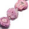 Natural Druzy Quartz Crystal Beads Strands G-F582-A-4