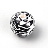 Spary Painted Natural Theaceae Wood Beads WOOD-TAC0007-08-1