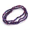 Electroplate Glass Beads Strands EGLA-J026-3mm-F17-2