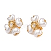 304 Stainless Steel Flower Stud Earrings EJEW-A138-09G-4