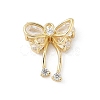 Brass Micro Pave Cubic Zirconia Pendants KK-M326-18B-G-1