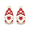 Christmas Alloy Enamel Pendants X-ENAM-T024-21A-G-1