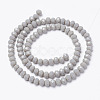 Opaque Solid Color Glass Beads Strands EGLA-A034-P6mm-D10-2