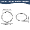 4Pcs 304 Stainless Steel Linking Rings FIND-SC0010-45-2