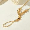 Brass Flower Hexagon Mittens Bracelets for Women XB1526-4