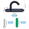 10Pcs Stainless Steel Heavy Duty Ceiling Hooks with Iron Screws and Plastic Anchors STAS-FH0002-54EB-2