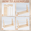 3-Tier Wood Bracelet Organizer Display Stands ODIS-WH0043-316-3