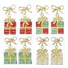 4 Pairs Handmade Glass Seed Beads Dangle Stud Earrings EJEW-MZ00545-2