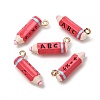 Alloy Enamel Pendants AL-CBAA1B9-03G-02-1