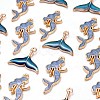 50Pcs 2 Style Alloy Enamel Pendants ENAM-LS0001-10LG-5