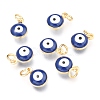 Brass Enamel Charms KK-B024-02G-E-1