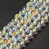 Transparent Electroplate Glass Beads Strands EGLA-I015-01A-1