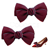 Polyester Bowknot Shoe Decorations AJEW-WH0323-25D-2